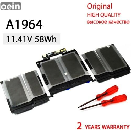 Oein Genuine A1964 Laptop Battery for Apple MacBook Pro A1989 13" 2018-2019 EMC3214 EMC3358 020-02497 MR9Q2LL/A Original new