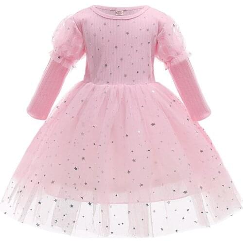 Autumn Winter Long sleeve Girls Party Dress Toddler Girls Elegant Princess Wedding Tutu Dress Halloween Carnival Costume