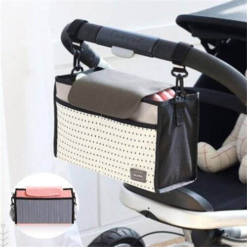 Baby Stroller Hanging Bag Capacity Large Buggy Bag Multi-function Diaper Nappy Milk Bottle Strollers Trolley Mummy Baby Bag