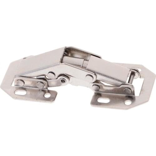 ZLinKJ 3 Inch No-Drilling Hole Cabinet Hinge Bridge Shaped Spring Frog Hinge Full Overlay Cupboard Door Hinges