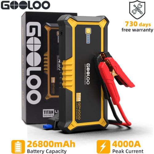 GOOLOO 26800mAh Car Battery Starter Portable Power Bank Vehicle Starting Device Emergency Light Booster Starting Charger For Car