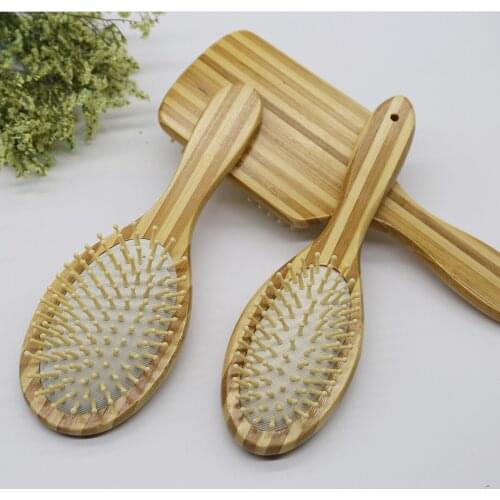 DREWTI 2-color Bamboo Hairbrush Massage Head Air-cushion Haircomb,Promote Blood Circulation,Improve Hair Loss High-quality L