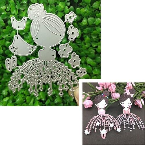 Suitable for metal cutting die DIY scrapbook embossing paper process 3D greeting card creative meatball girl 2021 NEW