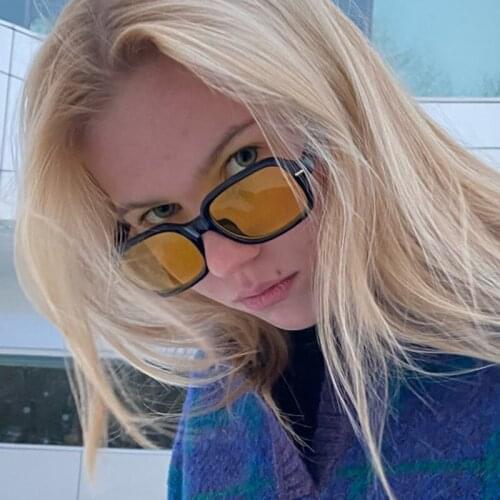 Elbru Vintage Square Sunglasses Men Women Fashion Small Frame Sunglasses Rice Nail Glasses Ladies Traveling Goggles Eyewear