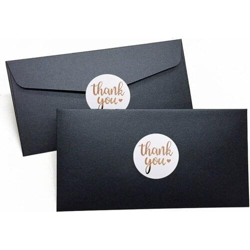 Thanks Sticker White Cards Decoration for Candy Gift Box DIY Hand Account Reward Sticker 500Pcs/Roll School Teacher Supplies