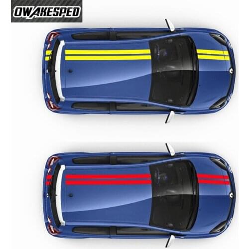 For-Renault Twingo Clio 1 set Whole Body Stickers Auto Hood Roof Tail Decor Vinyl Decals Racing StylingCar Bonnet Sport Stripes
