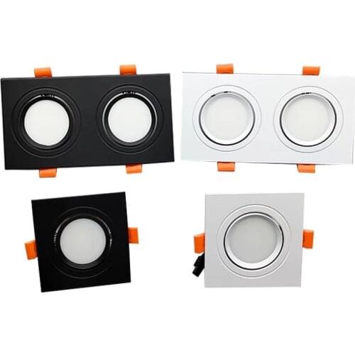 Dimmable Square LED COB Spotlights Ceiling lamp AC85-265V 7W10W12W14W20W24W recessed Downlights LED Panel light indoor lighting