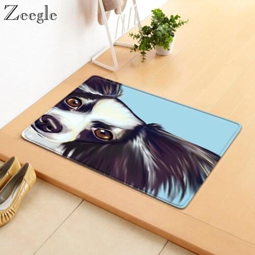 Zeegle Welcome Mat Modern Outdoor Indoor Rug Non Slip Kitchen Bath Carpet Floor Mat Rug Water Absorption Bathroom Foot Mat