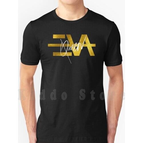 Eva Queen Logo Gold T Shirt DIY Big Size 100% Cotton Eva Queen Eva Queen Kitoko We Fleek Bramsito Aya Aya Nakamura Alibi Jazz
