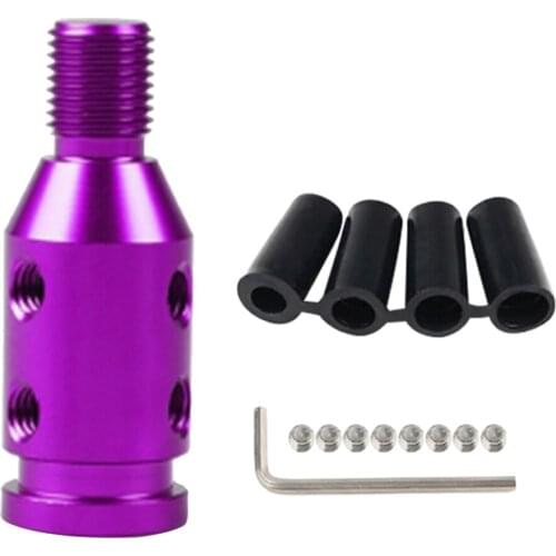 1 Set Aluminum Shift Knob Adapter for BMW Non Threaded Shifters 12x1.25mm Purple