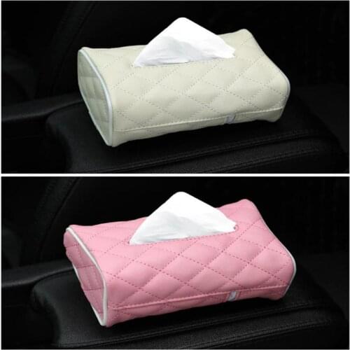 1PC Car Tissue Box Towel Cover Car Tissue Box Holder Car Interior Decoration For BMW/Toyota/Honda Car Supplie Tissue Storage Bag