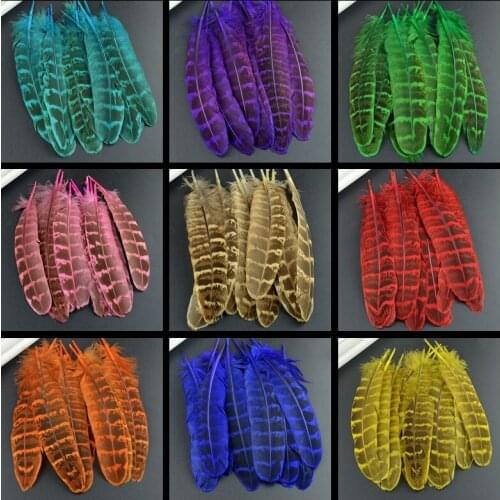 100Pcs/Lot Natural Pheasant Feathers for Needlework 4-6"/10-15cm Colored Feather Decor DIY Jewelry Handicraft Accessories Plumes