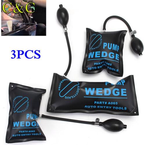 3pcs Car Pump Air Wedge Alignment Inflatable Shim Pad Powerful Opener Tool