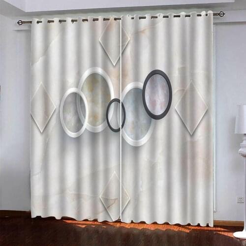 3d circle stereo curtains Customized 3d curtains new bay window balcony thickened windshield blackout curtains