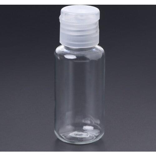 40ml Clear Empty Plastic Sample Flip Cap Bottle Makeup Emollient Water Container QX2E