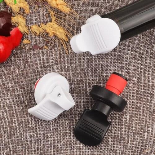 500pcs/lot Creative Red wine stopper keep Fresh Cap Manual down-pressure Bottle stopper Champagne Vacuum wine stopper