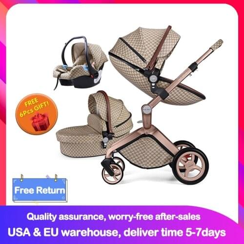 Free Shipping Luxury Baby Stroller High Land-Scape Baby Pram 3 in 1 Hotmom Carriage