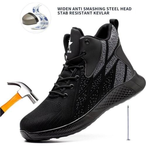Safety Work Ankle Boots Shoes for Men Anti-Smashing Steel Toe Cap Working Boots Construction Safety Work Sneakers Couple Shoes48