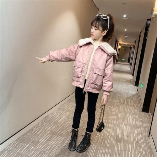 New 2021 Winter Parkas Kids Jackets Fleece Girls Soft Warm Thicken Velvet Childrens Coat Baby Outerwear Fashion Jacket D166