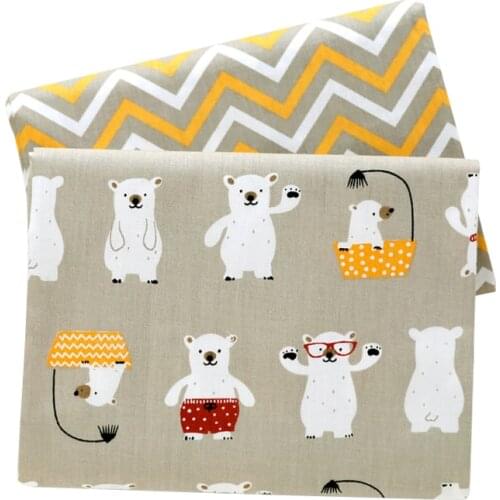 Printed Cartoon Kids Twill Cotton Fabric,Patchwork Cloth,DIY Sewing Quilting Fat Quarters Material For Baby&Child