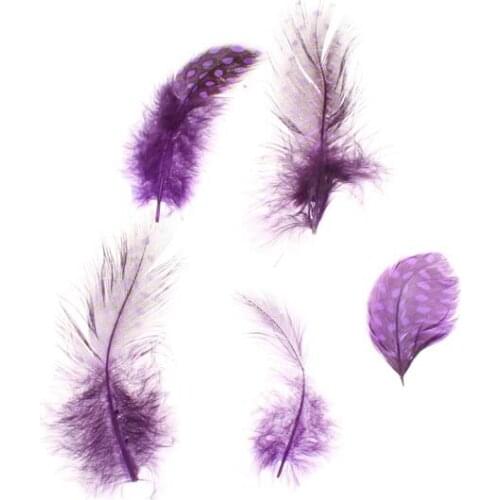 Hot Sale Free shipping 5 PCS Nail Art Purple Polka Dot Feathers Decoration Decals Beauty