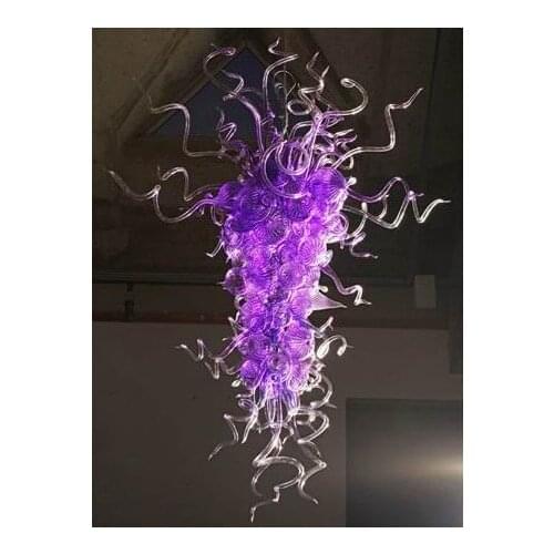 Home Decoration Hanging Hand Blown Murano Glass Art Chandelier Crystals