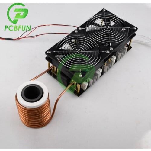 2500W ZVS Induction Heater Heating PCB Board Module Flyback Driver with Coil Dual Fan Power Supply kit for Automotive Industry