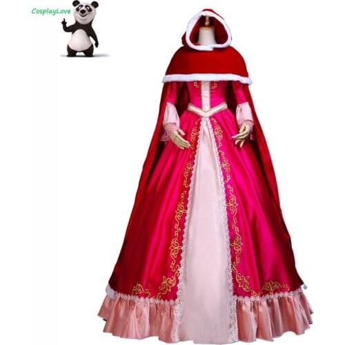 CosplayLove Beauty and The Beast Custom Made Red Belle Dress Adult Kid Princess Cosplay Costume With Cloak