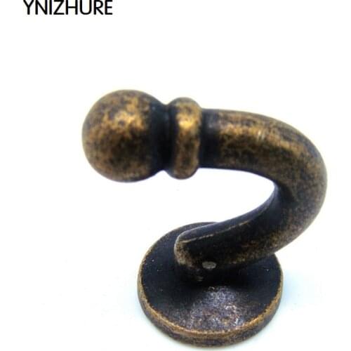10pcs 37*24mm Antique Hardware hooks decoration decorative packaging accessories zinc alloy cabinet hook single