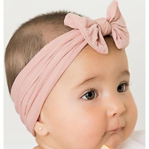 Sweet Cute Soft Colors Baby Turban Rabbit Bowknot Hair Bands Headwear Toddler Headband Girls Hair Accessories
