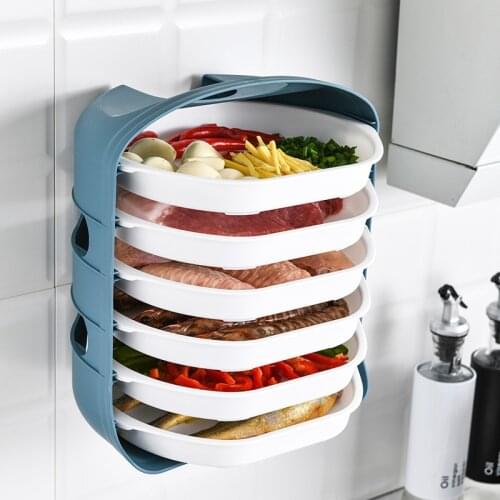 Multi-layer Kitchen Side Dish Kitchen Multi-function Vegetable and Meat Side Dish Tray Can Stack Multiple Side Dish Plates