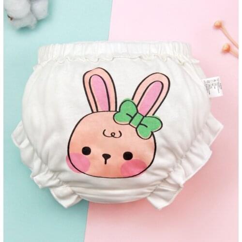 Fashion bloomers baby girl pure cotton cute printing ruffled diaper cover baby toddler baby cotton shorts triangle newborn Kids