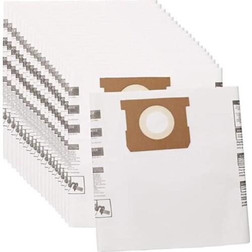 20 Pack Vacuum Replacement Filter Bags Fit for 5 6 7 8 Gallon Wet and Dry Shop Vac, Type E 9066100, Part SV 90661
