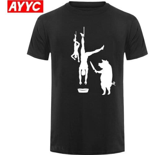 PIG LINE BUTCHER SHOP Funny Vegan Vegetarian Karma Peta Bacon Mens T Shirt Summer O Neck Cotton Top Tee Shirt