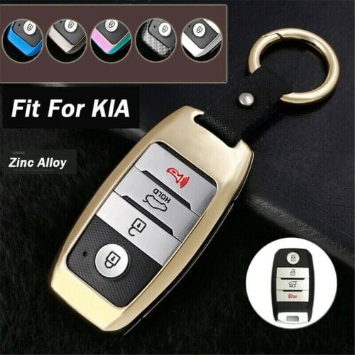Zinc Alloy Smart Remote Car Key Fob Keychain Cover Case Holder Protector For KIA Optima Sorento Soul Niro Accessories