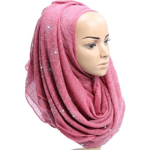 High quality Plain beads cotton hijab porcelain scarf shawls muslim scarves headscarf wraps turbans scarves 10pcs/lot 16 color