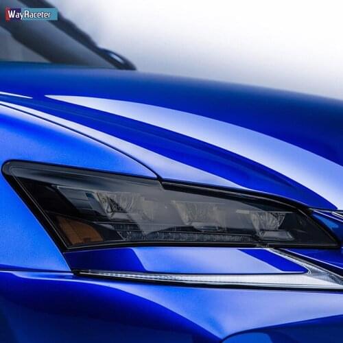 2 Pcs Car Headlight Protective Film Headlamp Transparent Black TPU Sticker For Lexus GS 2015-2020 GS 350 300 450 200 Accessories