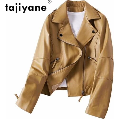 2021 Autunm Jacket Women Genuine Leather Jacket Women Spring Short Moto Brown Women Coats Female Korean Clothes 9690SK WPY101