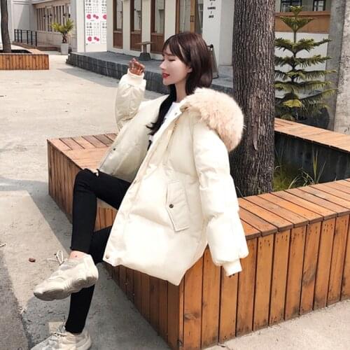 Winter Women' Cotton Coat The New Lady Down Padded Jacket Female Padded Jacket Loose Hooded Overcoat Thick Cotton Overwear A104