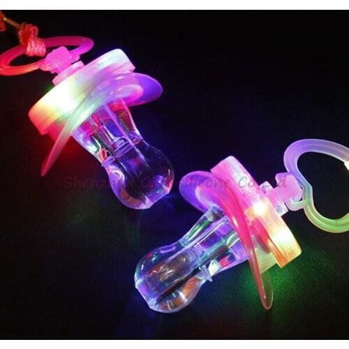 300pcs/lot Newest Brand LED Flashing Pacifier Whistle Party Supplies Fun Toy Survival Tool Flash Glow Sticks Bar