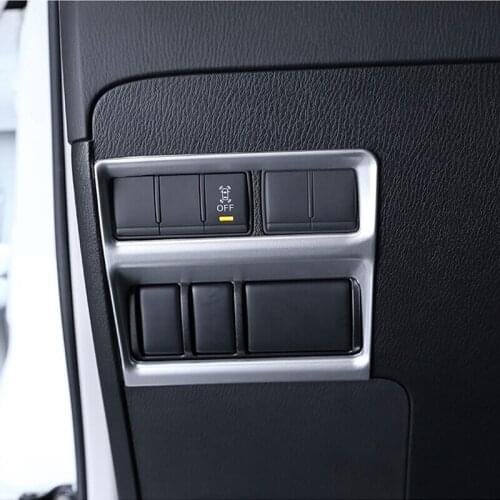 For Infiniti QX80 2013 14 15 16 17 2018 LHD ABS Car Headlamps Adjustment Switch Cover Trim sticker Car accessories styling 4pcs