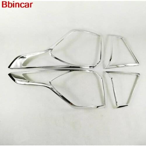Bbincar Exterior Styling ABS Chrome Rear Tail Light Lamp Cover Trims Rear Light Hood Cover Trim 4pcs For Ford Escape Kuga 2017