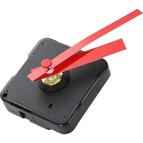 1 Set Silent Wall Clock Quartz Mechanism Black And Red DIY Wall Clock Quartz Clock Hour / Minute Hand Clock Movement