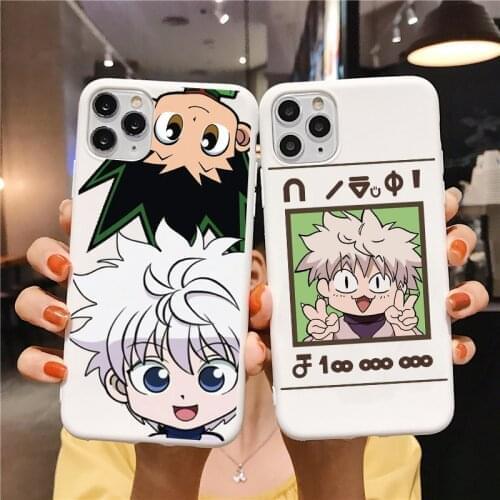 Full-time Hunter Anime Japan Phone Case Candy Color for iPhone 11 Pro Max 12 Mini 7 8 Plus 6 6s XS Max X XR 12Pro SE 2020 funda