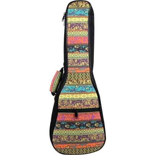 Seriers Of Bohemian style Adjustable Shoulder Strap 10MM Sponge Fill Ukulele Case Bag & Uke Case