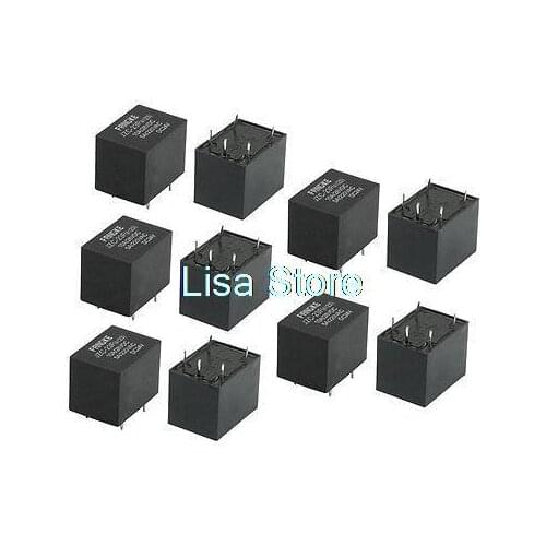 DC 28V/10A AC 220V/5A PBC Mount General Purpose VRelay DC 24V Coil Black 10 Pcs