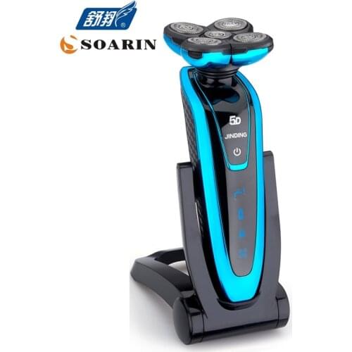 JINDING Washing Electric Shavers For Men Blue Or Gold Or Sliver Shaver Rechargeable Beard Clipper Electric Head Trimmer Shaver