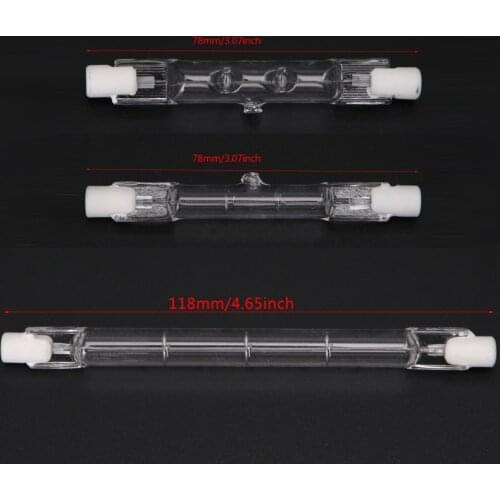 R7S Halogen Linear Light Bulb 100W/150W/500W 78mm/118mm Double Ended AC 220-240V