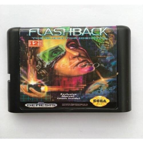 Flashback EU/JAP Shell for 16 bit Game Card for Genesis System for Sega Mega Drive