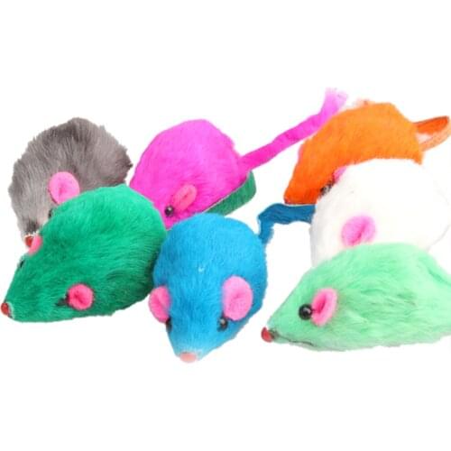 Pet Cat Toy False Mouse Colorful Soft Funny Cute Little Mice Kitten Playing Toys EIG88